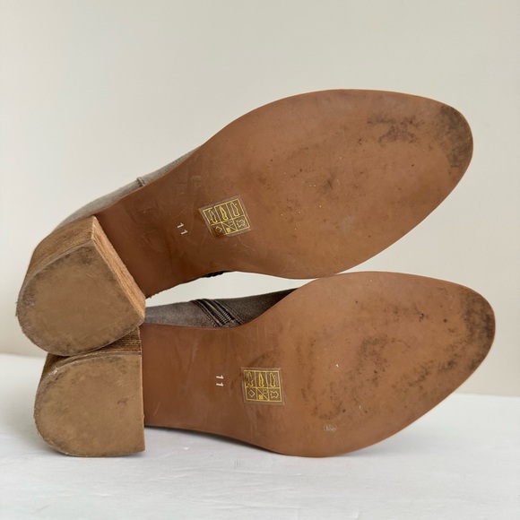 Jeffrey Campbell Laszlo Tan Taupe Suede Block heel Ankle Boots 11 - Picture 10 of 14